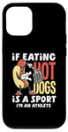 Coque pour iPhone 12/12 Pro Si manger des hot dogs est un sport, je suis un athlète, un hot dog amusant