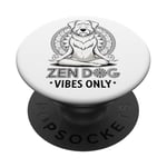 Zen Méditant Mandala Mindfulness Chien PopSockets PopGrip Adhésif