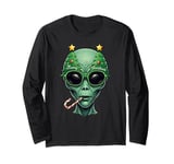 Christmas Tree Sunglasses Alien Candy Cane Mens Womens Long Sleeve T-Shirt