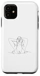 Coque pour iPhone 11 sexy shirt sexy sweat à capuche lignes chaudes femme en eau dessin