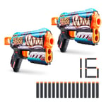 X-Shot Skins Flux Beast Out Lot de 2 (16 fléchettes), Blaster à fléchettes en Mousse, Pistolet Jouet, Fléchettes en Mousse à Technologie de Poche d'air