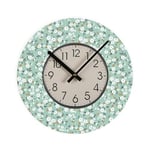 Versa Horloge Murale Fleurs Bois 4 x 30 x 30 cm