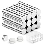 Aurora & Tithonus 60PCS Petits Aimant Frigo Néodyme Puissants, Magnets Mini Aimants 6x3mm Punaise Métalliques pour Tableau, Frigo, Images, Carte, Tableau Blanc et Calendrier,avec boîte de Rangement