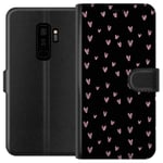 Samsung Galaxy S9+ Sort Lommebokdeksel Små Kärleksymboler