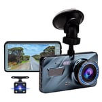 GROOFOO Caméra de Voiture Avant et arrière Dash Cam,enregistreur à Double Objectif ,1080P Full HD,écran 3,0",Enregistrement en Boucle,capteur ,Vision