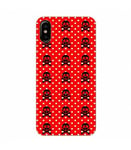 Coque Iphone XR mort skull pois rouge multi