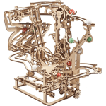 3D Wooden Marble Run Puzzle | Creative, Rubber Band Motor, Adult Kit