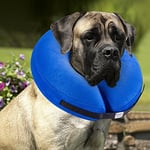 BENCMATE Collier Gonflable de Protection pour Chiens et Chats - Collier de Récupération Souple pour Chien de Compagnie ne Bloque Pas la Vision (Bleu, XL)