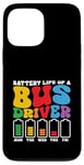 Coque pour iPhone 13 Pro Max Batterie drôle de conducteur de bus scolaire, bus public, bus