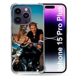 Cokitec Coque Renforcée pour Iphone 15 Pro Plus (6.7) Musique Johnny Hallyday Moto