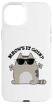 Coque pour iPhone 15 Plus Jeu de mots amusant pour chats Meow's It Going