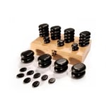 Massage sten - Hot Stone set med 36 stenar