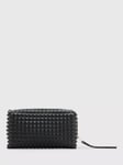 AllSaints Elliotte Studded Leather Pouch Bag, Black