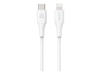 Estuff Infinite - Usb-Kabel - Lightning (Hann) Rett Til 24 Pin Usb-C (Hann) Rett - Usb 2.0 - 5 V - 2.4 A - 3 M - 100 % Resirkulert Plast - Hvit