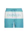 Calvin Klein KM0KM00456 Core Logo Mens Drawstring Trunks - Blue - Size X-Large