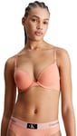 Calvin Klein Women Push-up Bra Plunge with Underwire, Orange (Snapdragon), 70E