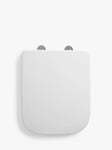 John Lewis Soft Square Easy-Fix Toilet Seat, White