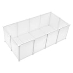 EUGAD Enclos Lapin avec Fond, Parc Chiot, Enclos Tortue, Cage Hamster, Parc Modulable pour Cochon d’Inde, Transparent 142x72x45cm