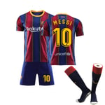 Fotbollssats Fotbollströja Träningsset21/22 Messi Barcelona No.10 vY L