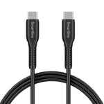 Smartline Strong USB-C till USB-C Kabel 2 Meter - Svart