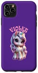 Coque pour iPhone 11 Pro Max Motif licorne violet pour fille