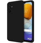 Tumundosmartphone Silicone Liquid Ultra Soft Case for Samsung Galaxy M23 5G Colour - Black