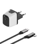 Genki Covert Dock Mini - HDMI-adapter med strømforsyning til USB-C-enheder