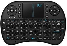 Rii Mini i8 Wireless (QWERTY US Layout) - Mini Clavier avec touchpad Mouse