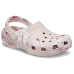 Crocs Unisex Classic Marbled Clog - White material_Synthetic - Size UK 3