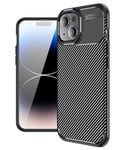 Apple iPhone 15 Plus Carbon Fibre Case Black