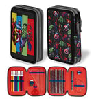 Marvel Trousse Scolaire Garcon Super Héros Avengers, Trousse Ecole Garnie avec Fournitures Scolaires, Idée Cadeau Rentrée Scolaire