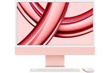iMac 24" ecran retina 4,5K 256Go SSD 8Go RAM Puce M3 CPU 8 coeurs GPU 8 coeurs Rose Nouveau