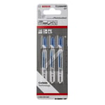 BOSCH T118AHM Pack de 3 lames de scie sauteuse pour Inox