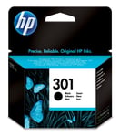 HP 301 Black Original Ink Cartridge blekkpatron 1 stykker Standard utskriftsproduksjon Sort