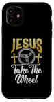 iPhone 11 Jesus take the Wheel Hot Rod Case