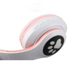 Rgb Cat Ear Headphones Cute Multifunction Hifi Stereo Sound Heavy Bass Wir