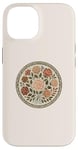 Coque pour iPhone 14 Rose florale botanique, style bohème minimaliste, roses d'amour