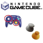 Bouton Pour Manette Game Cube Joystick Gris Et Jaune Stick