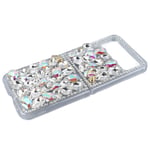 Flip Smart Phone Glitter Case With Chain Pc Anti Fall Easy To Install Flip