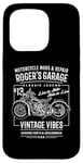 iPhone 15 Pro Roger's Garage Vintage Motorcycle Design for the Name Roger Case