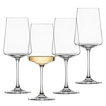 Schott Zwiesel MioVino Lot de 4 verres à vin blanc en cristal Tritan lavables au lave-vaisselle Fabriqués en Allemagne (n° d'article 124050)