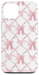 iPhone 13 Aesthetic Pink Bows Coquette Ribbons in Watercolor Girl Case