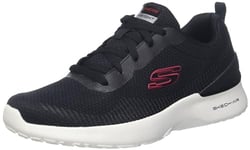 Skechers Homme air Dynamight Bliton Baskets, Bordure Rouge synthétique en Maille Noire, 45.5 EU