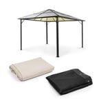 Panthéon Solid Sky Ambient Solar pergola 3x4 m éclairage solaire