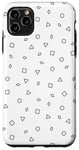 Coque pour iPhone 11 Pro Max Géométrique gris minimaliste sur fond blanc