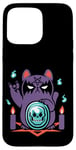 Coque pour iPhone 15 Pro Max Chat japonais ManekiNeko - Bad Luck - Adorable chat gothique