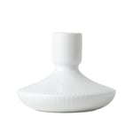 Royal Copenhagen - White Fluted Lysestake 8 cm - Lysestaker - Hvit