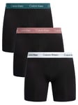 Calvin Klein3 Pack Boxer Briefs - Black (White/Pink/Green)