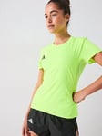 adidas Adizero Essentials Running T-Shirt, Green, Size S, Women