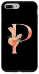 iPhone 7 Plus/8 Plus Cute Monogram Initial Coloured Letters Flowers Capital P Case